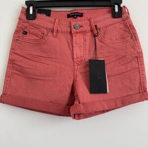 Dear John Women Coral Denim American Classic Mid Rise Short Size 25